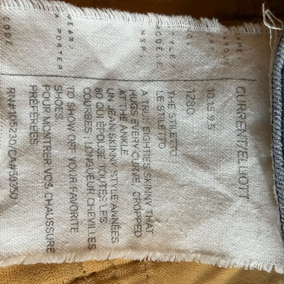 Current/Elliott “The Stiletto” Skinny Jeans | Size 28 | True 80s Fit, 27" Inseam - Picture 5 of 5